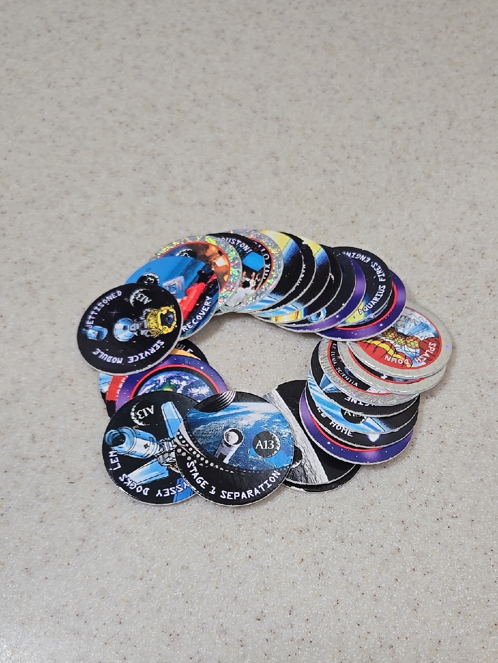Vintage 1990s Hardees Apollo 13 NASA POGs (Lot Of 26)